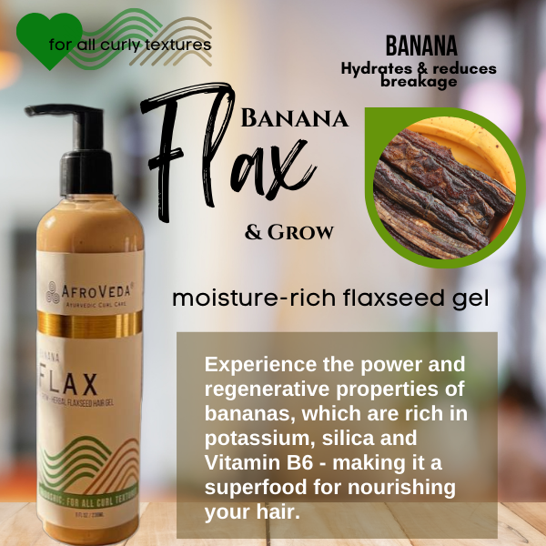 Banana Flax + Grow Moisture-Rich Flaxseed Styling Gel 💚